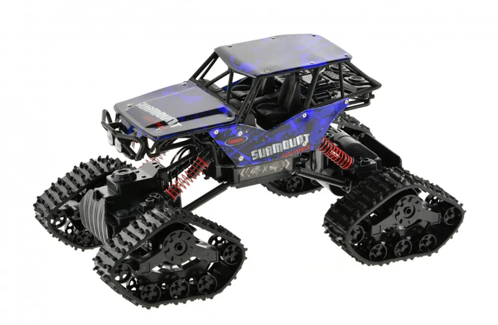 1:12 Scale Jeep With Wheels And Tracks Blue - 7