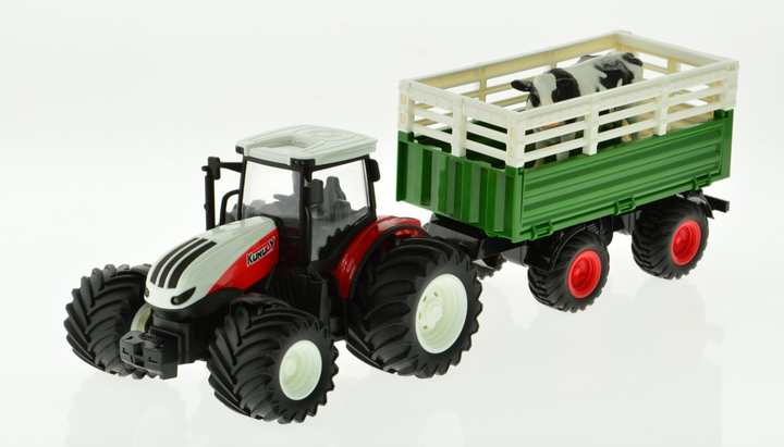 RC Farm Tractor - Big Wheels White/Red Style 2 - 2