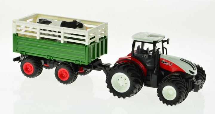 RC Farm Tractor - Big Wheels White/Red Style 2 - 4