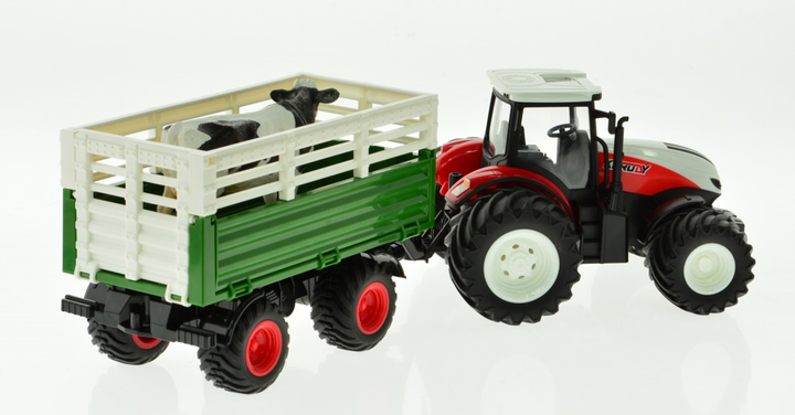 RC Farm Tractor - Big Wheels White/Red Style 2 - 6