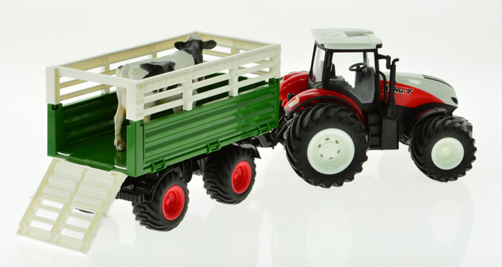 RC Farm Tractor - Big Wheels White/Red Style 2 - 7