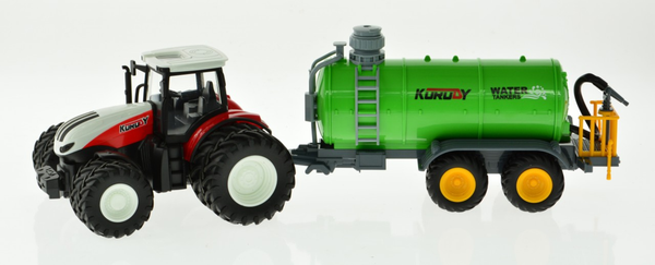 RC Farm Tractor - Big Wheels White/Red Style 3