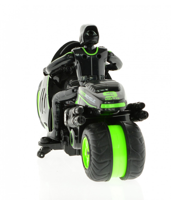 1:10 Scale Stunt MotoRCycle With 2.4 Ghz Remote Rechargeable Batteries - Green - 4