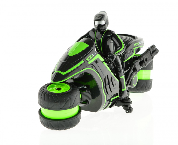 1:10 Scale Stunt MotoRCycle With 2.4 Ghz Remote Rechargeable Batteries - Green - 6