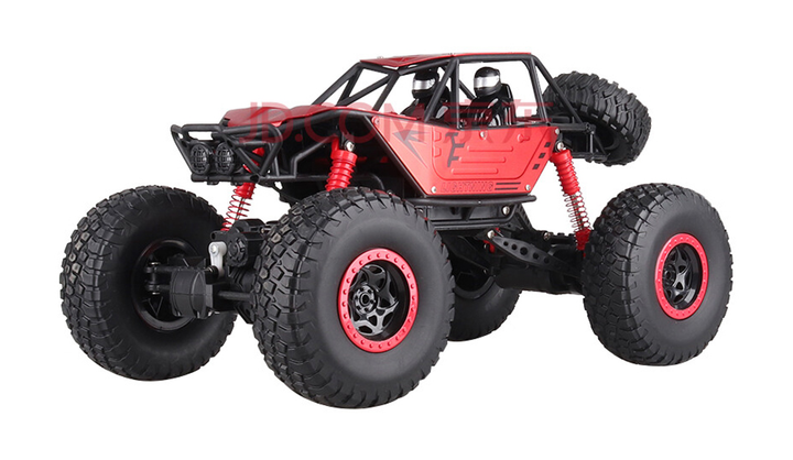 1:10 scale 4WD rock climber with metal body pannels and 2 remotes standard and gesture Red