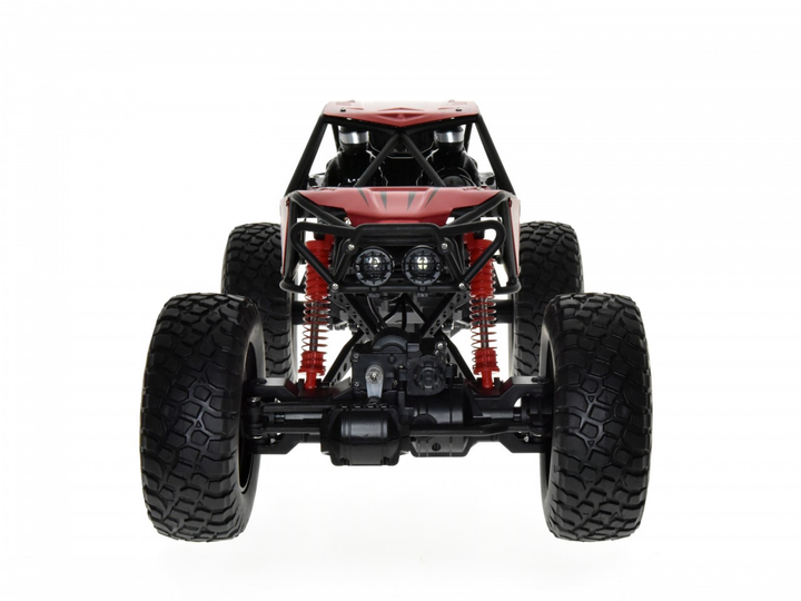 1:10 scale 4WD rock climber with metal body pannels and 2 remotes standard and gesture Red - 5