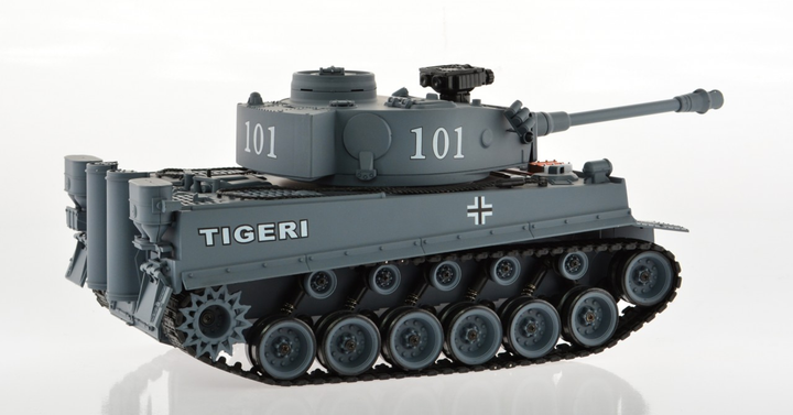 1:18 Scale Tiger 1 Gray With Airsoft Cannon - 4