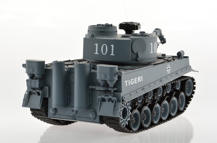 1:18 Scale Tiger 1 Gray With Airsoft Cannon - 5