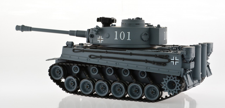 1:18 Scale Tiger 1 Gray With Airsoft Cannon - 7