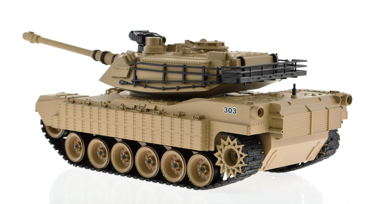 1:18 Scale M1A2 Abrams With Airsoft Cannon Tan - 4