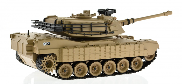 1:18 Scale M1A2 Abrams With Airsoft Cannon Tan - 6