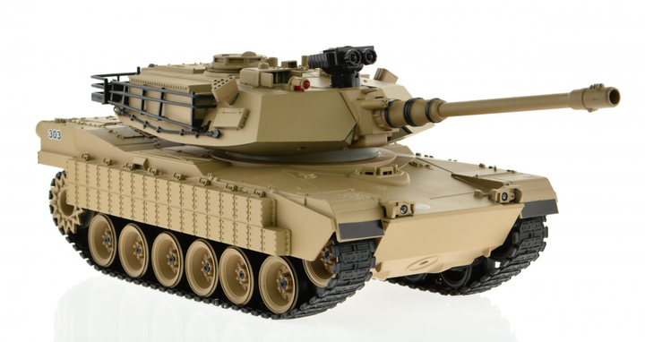 1:18 Scale M1A2 Abrams With Airsoft Cannon Tan - 8