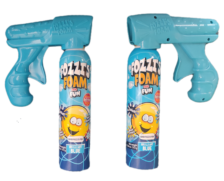 Fozzi's Foam blasters x 2 - Blue Bubblegum (two blue cans 11oz and two blue foam blasters)