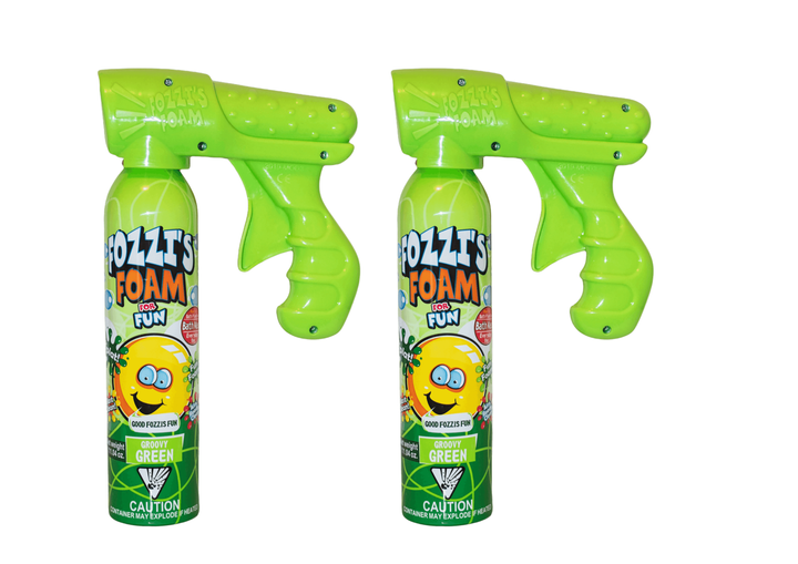 Fozzi's Foam Blasters x 2 - Green Apple (two green cans and two green foam blasters) - 2