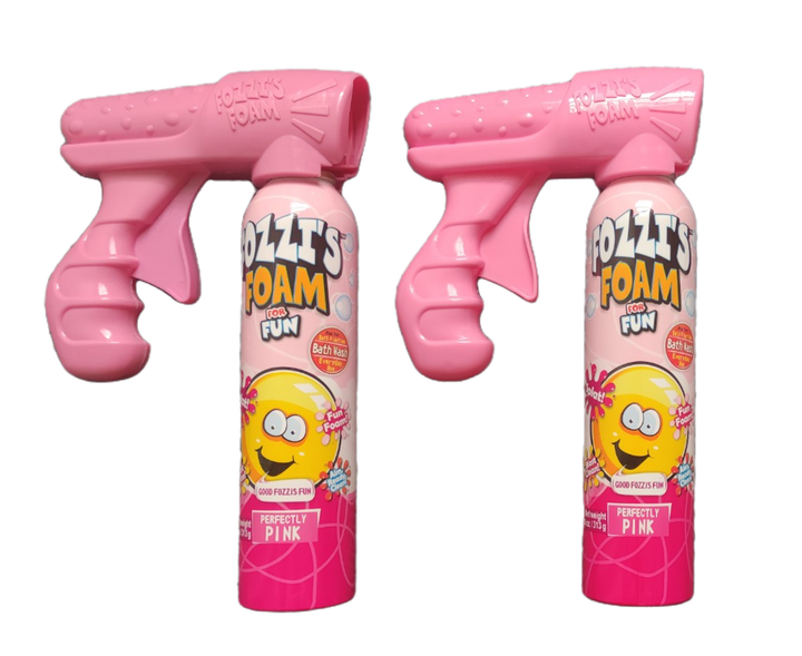 Fozzi's Foam Blasters x 2 - Pink Berry (two pink cans and two pink foam blasters)