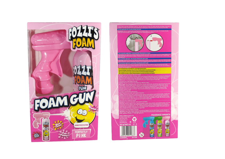 Fozzi's Foam Blasters x 2 - Pink Berry (two pink cans and two pink foam blasters) - 3