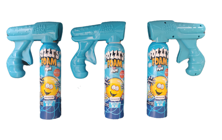 Fozzi's Foam Soap Blasters x 3 (3 x 11oz can and 3 blasters - choose colors) Blue - 9