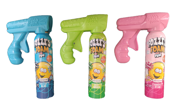 Fozzi's Foam Soap Blasters x 3 (3 x 11oz can and 3 blasters - choose colors) Green