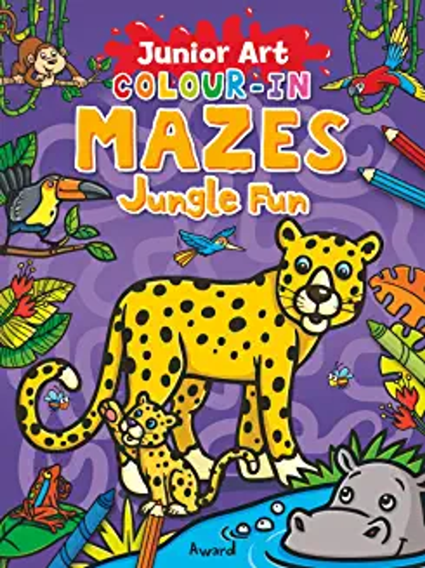 Junior Art COLOUR-IN MAZES - Jungle fun