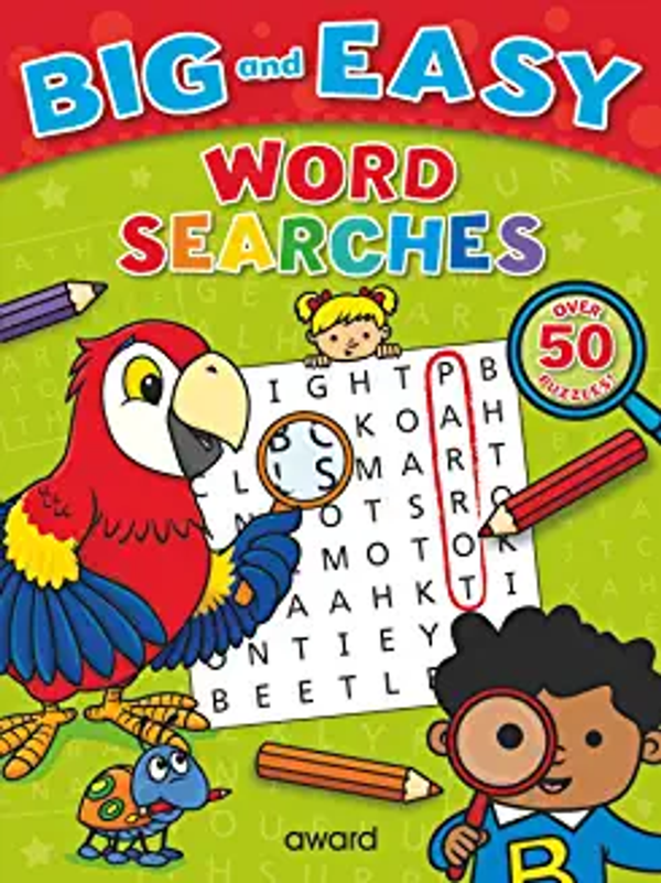 Big & Easy WORD SEARCHES Over 50 word search puzzles & coloring (Age (Age 4+) Polly