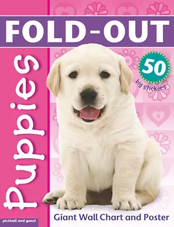 Fold-out PUPPIES Sticker Book, plus Giant Wallchart & 50 big stickers