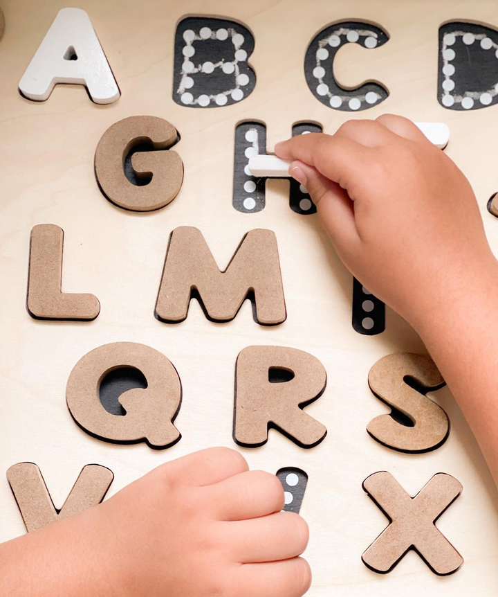 Alphabet Chalkboard Puzzle - 4