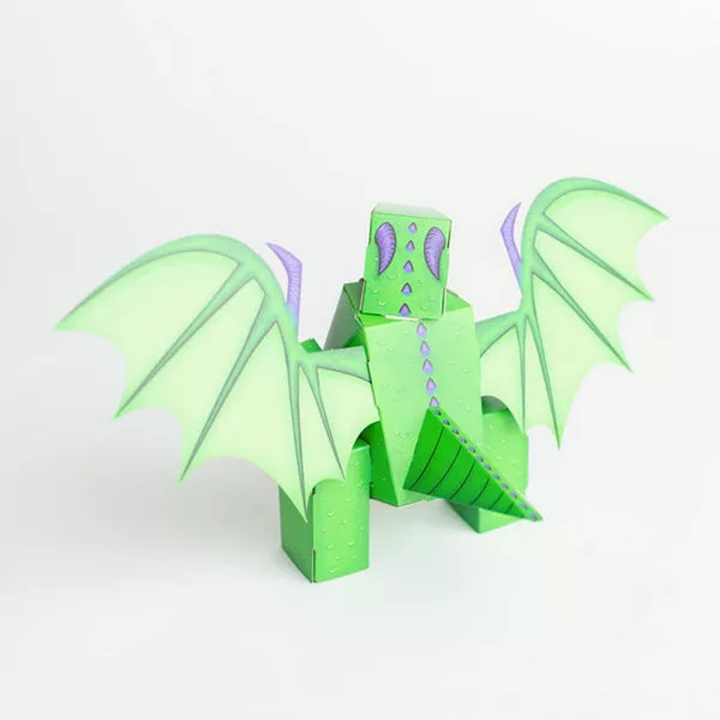 CUBLES Dragon | Build Your Own 3D Product Figures | A Sturdy No Glue No Scissors Activity - 2