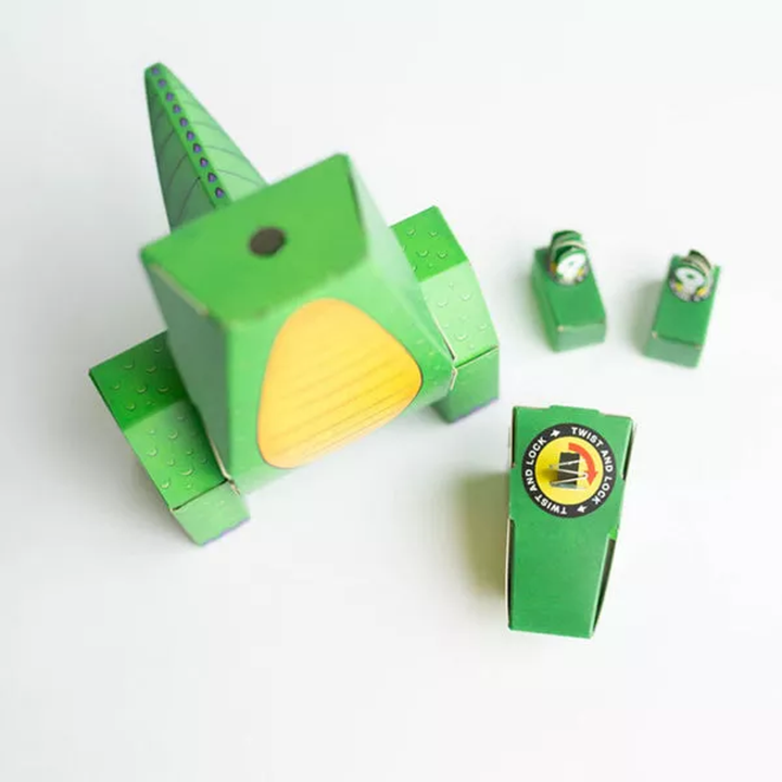 CUBLES Dragon | Build Your Own 3D Product Figures | A Sturdy No Glue No Scissors Activity - 5