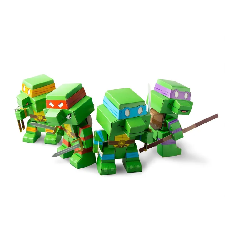 Cubles Teenage Mutant Ninja Turtles Retro Series 1: 3D Paperboard Constructable | Build-Your-Own, Ages 10 and Up | 100% Recyclable Donatello - 6