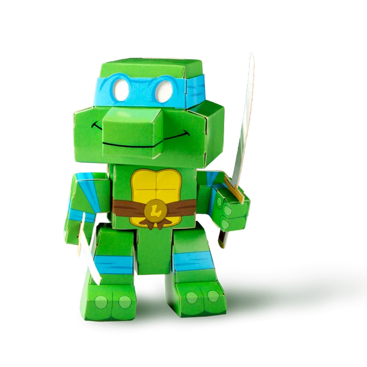 Cubles Teenage Mutant Ninja Turtles Retro Series 1: 3D Paperboard Constructable | Build-Your-Own, Ages 10 and Up | 100% Recyclable Leonardo - 5