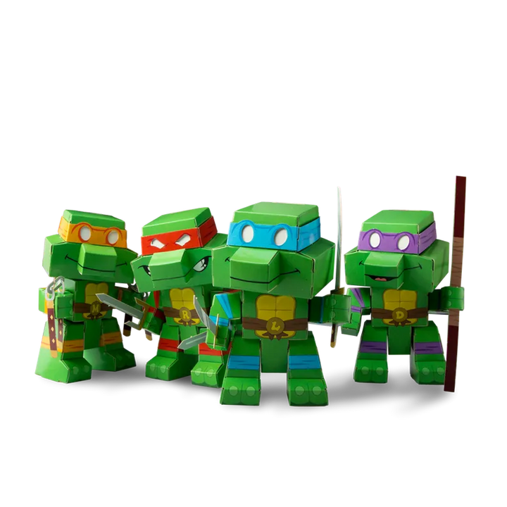 Cubles Teenage Mutant Ninja Turtles Retro Series 1: 3D Paperboard Constructable | Build-Your-Own, Ages 10 and Up | 100% Recyclable Leonardo - 6