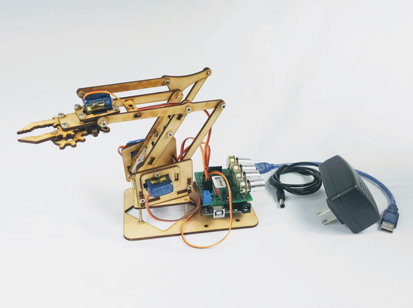 Barnabas Arduino-Compatible Robot Arm Kit With Joystick