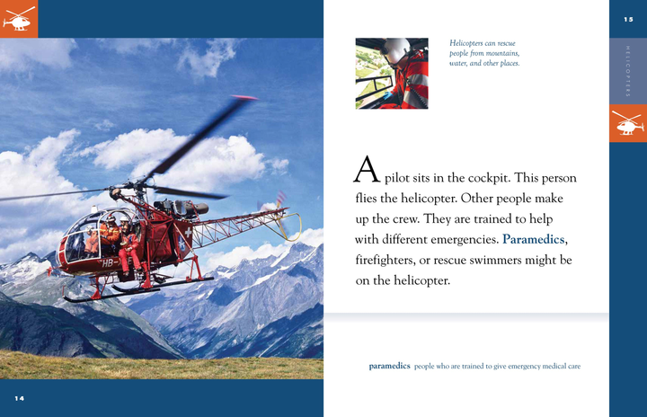 Amazing Rescue Vehicles Series Hardcover Amazing Rescue Vehicles: Helicopters - 2