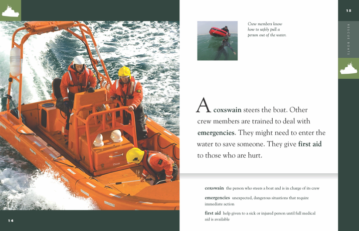 Amazing Rescue Vehicles Series Hardcover Amazing Rescue Vehicles: Rescue Boats - 2