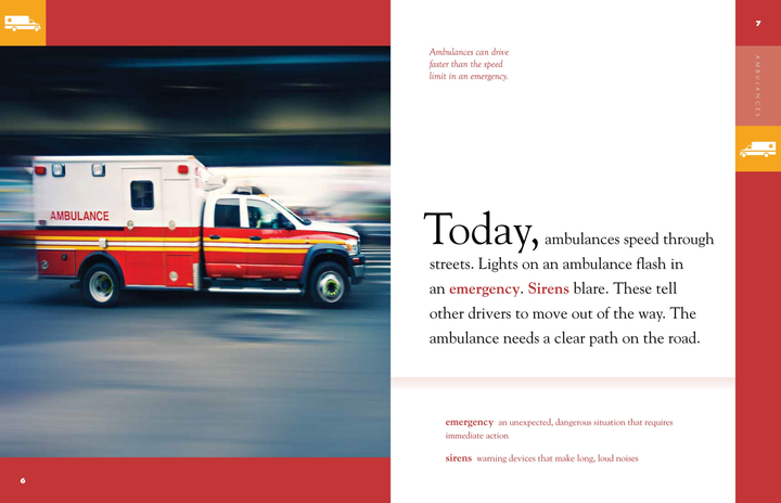 Amazing Rescue Vehicles Series Hardcover Amazing Rescue Vehicles: Ambulances - 2