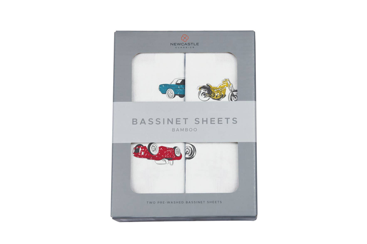 Vintage Muscle Cars & Vintage Motorcycles Bassinet Sheets - 2