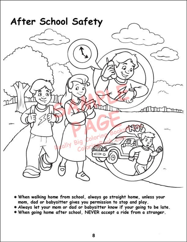 ABC, Safety Coloring Books - 2