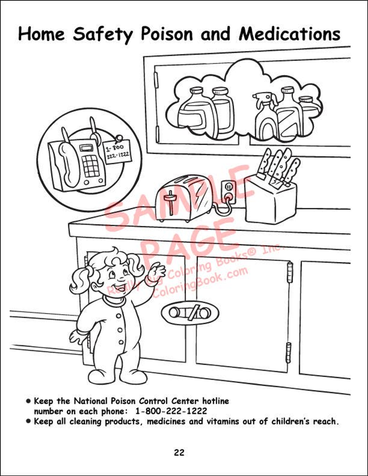 ABC, Safety Coloring Books - 3