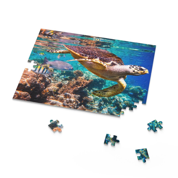 Decorative Puzzle - Underwater Sea Turtle - Jigsaw Puzzle - 2