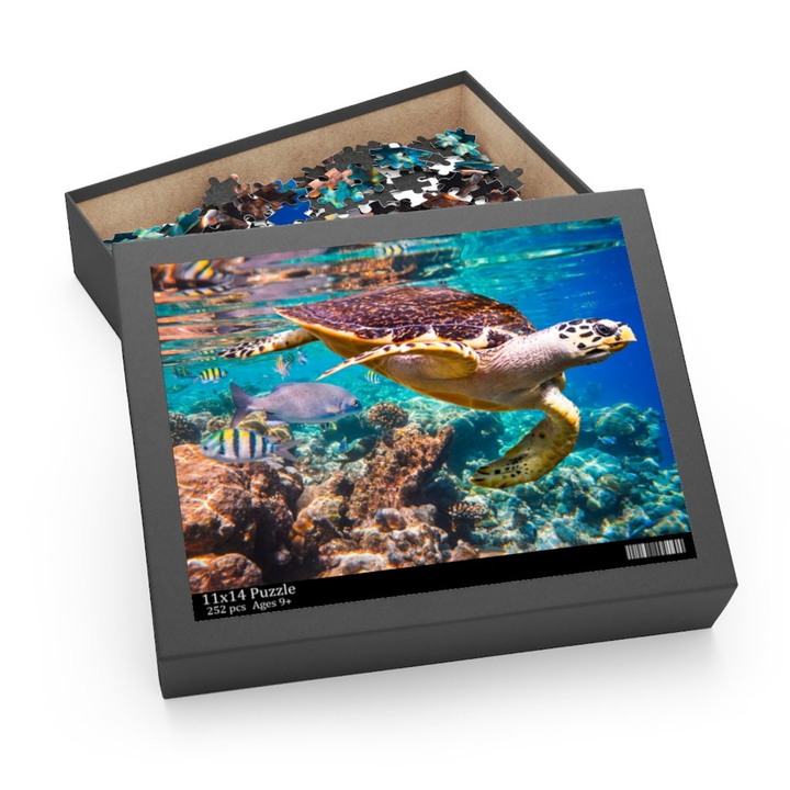 Decorative Puzzle - Underwater Sea Turtle - Jigsaw Puzzle - 3