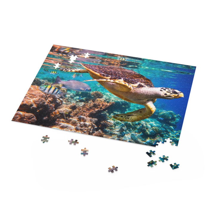 Decorative Puzzle - Underwater Sea Turtle - Jigsaw Puzzle - 6