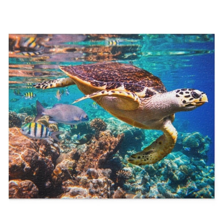 Decorative Puzzle - Underwater Sea Turtle - Jigsaw Puzzle - 7