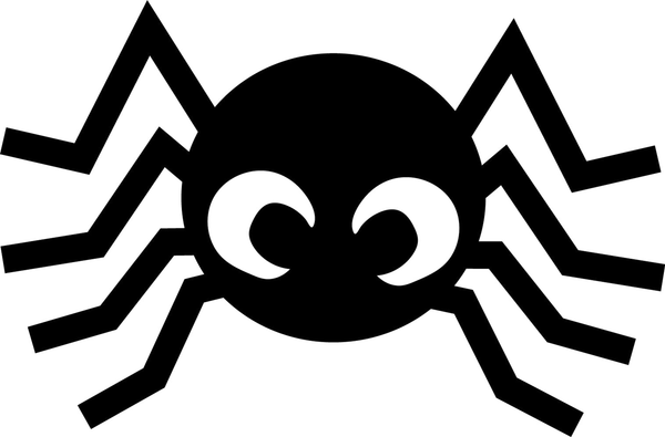 Small Single Color Cut-Out Spider