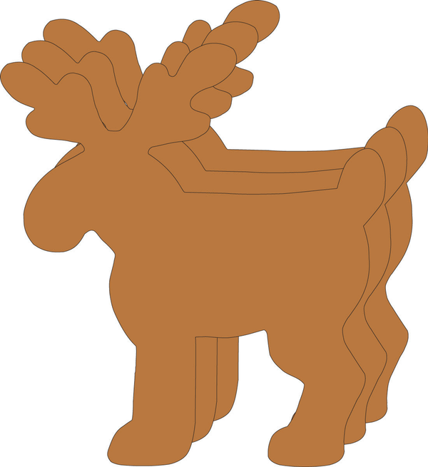 Small Single Color Cut-Out Deer