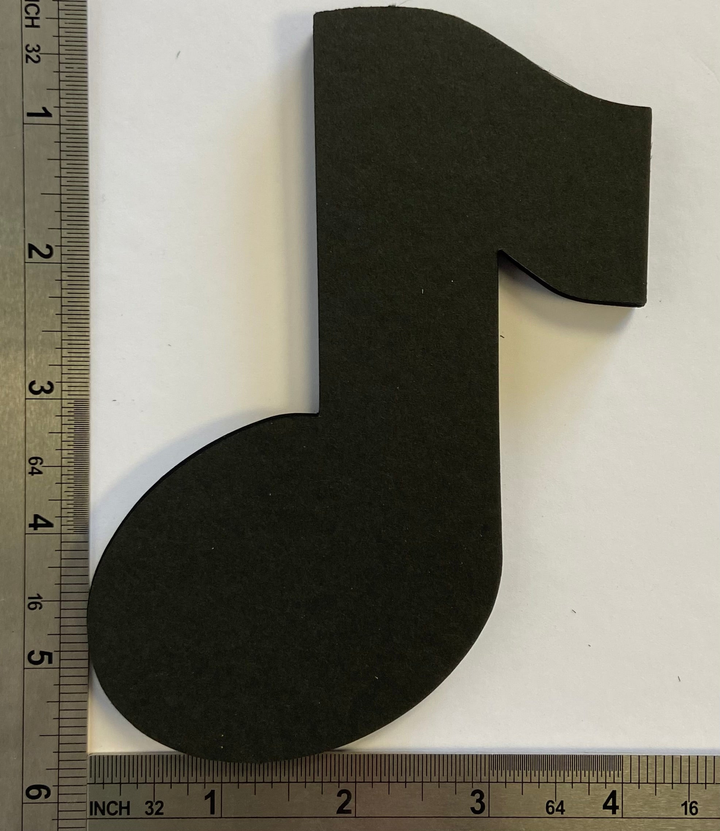 Small Single Color Cut-Out Music Note - 4