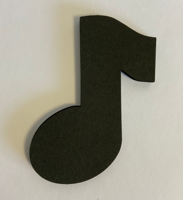 Small Single Color Cut-Out Music Note - 5