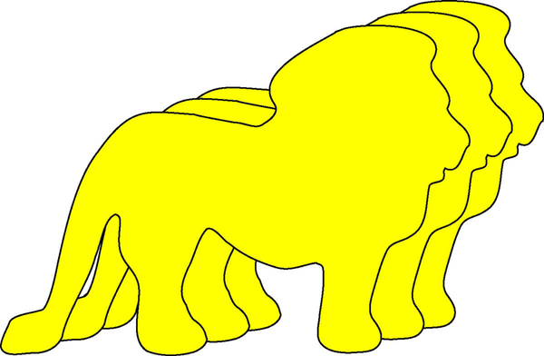 Small Single Color Cut-Out Lion