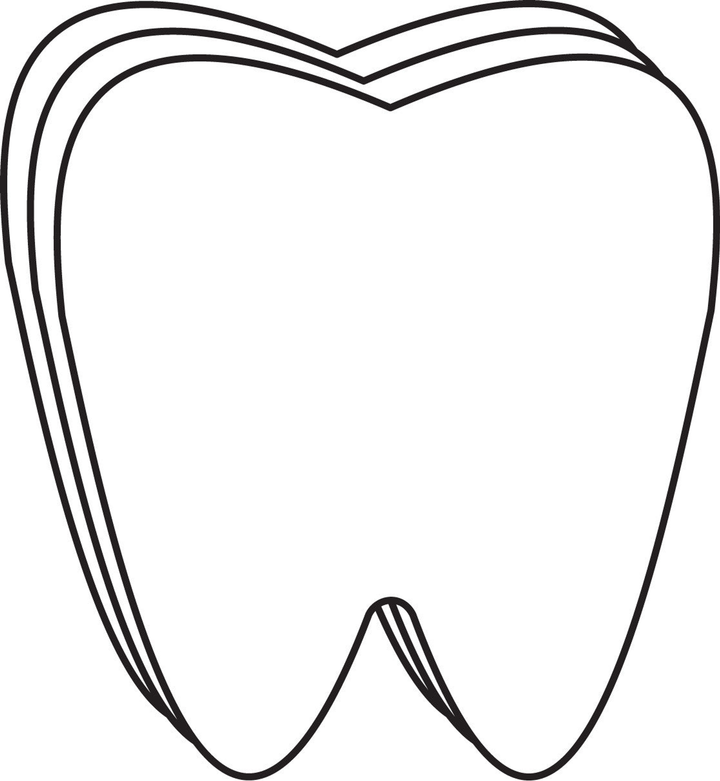 Small Single Color Creative Cut-Out Tooth