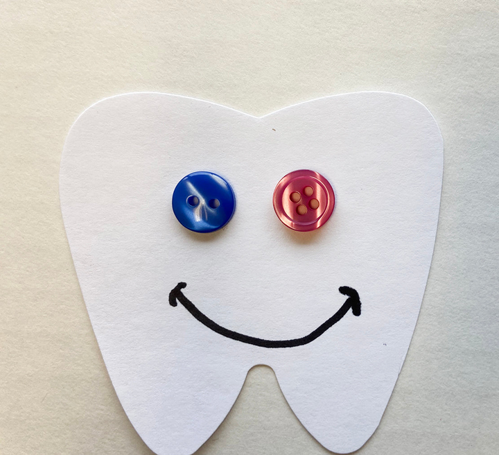 Small Single Color Creative Cut-Out Tooth - 2