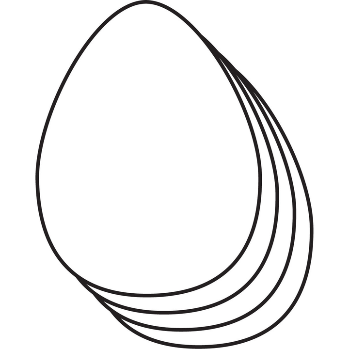 Small Single Color Cut-Out Egg